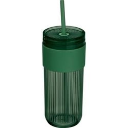 Műanyag pohár szívószállal, 660 ml