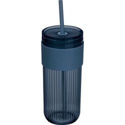 Műanyag pohár szívószállal, 660 ml