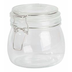 CLICKY M üveg tárolóedény hintafedéllel, kapacitása kb. 500 ml