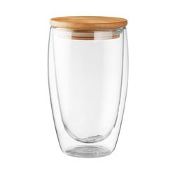 TIRANA LARGE Duplafalú üveg pohár, 450 ml